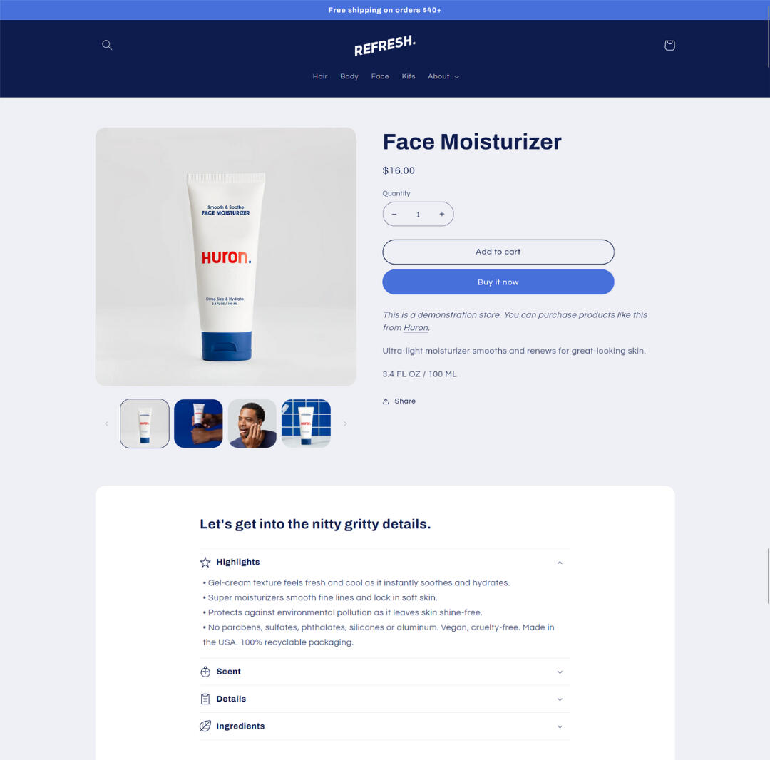 Clean, Automated and Professional Shopify E-commerce Website